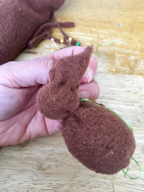 Recycled Wool Felted Bunny