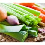 Mixed vegetables for vegetable broth.