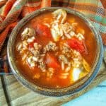 Crock pot cabbage roll soup.