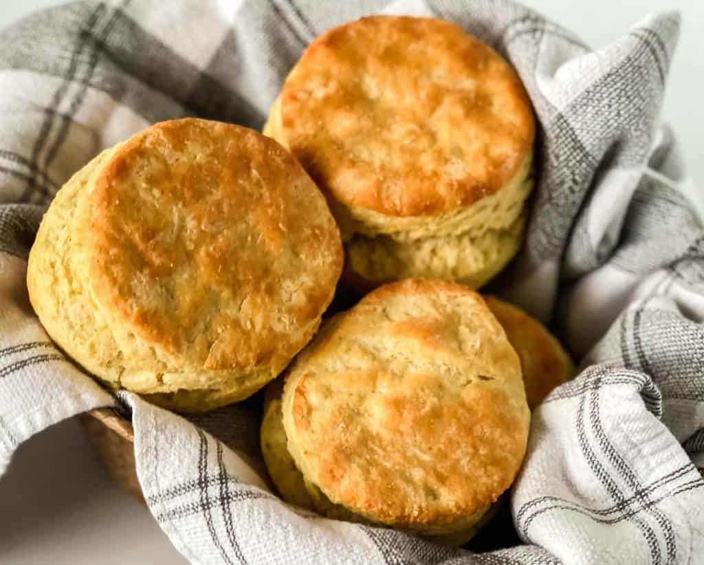 Biscuits in a towel. 