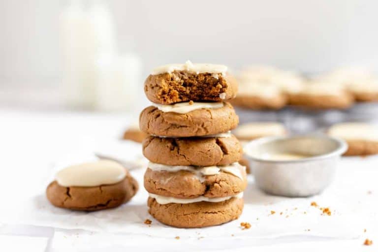 Iced Molasses Cookies.