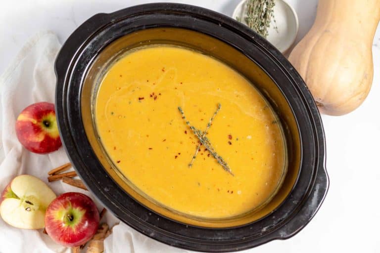 Slow cooker butternut squash soup.