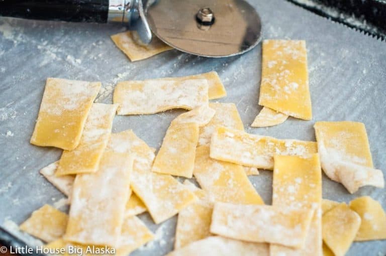 Homemade noodles.