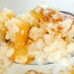 Close-up of a spoonful of Cornbread Cereal.