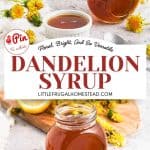 Pin for Dandelion Syrup.