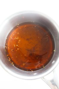 Mixed brine solution.