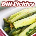 Pin for refrigerator dill pickles.