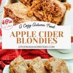 Pin for Apple Cider Blondies.