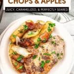 Pin for cast iron pork chops and apples.