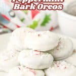 Pin for peppermint bark Oreos.