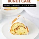 Pin for Cinnamon Swirl Bundt Cake.